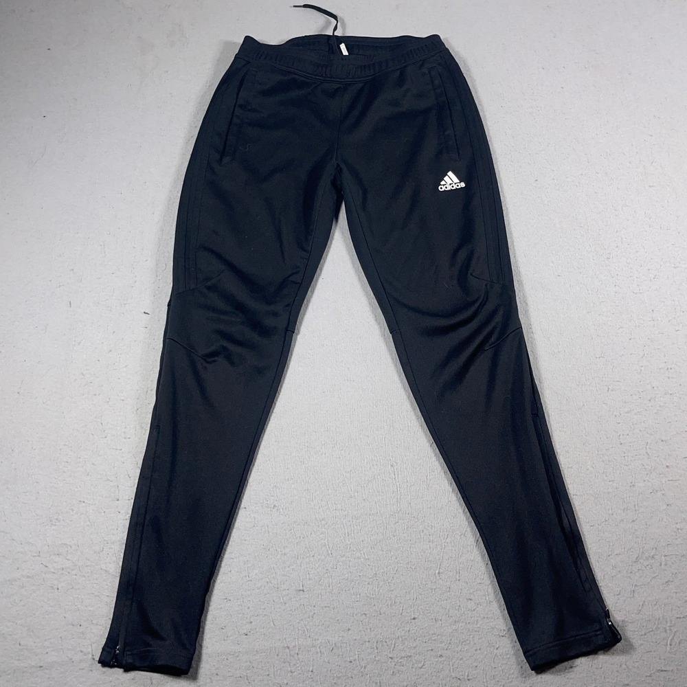 Adidas Tiro Soccer Pants Women S‎ Black Athletic Training Ankle Zip Stretch